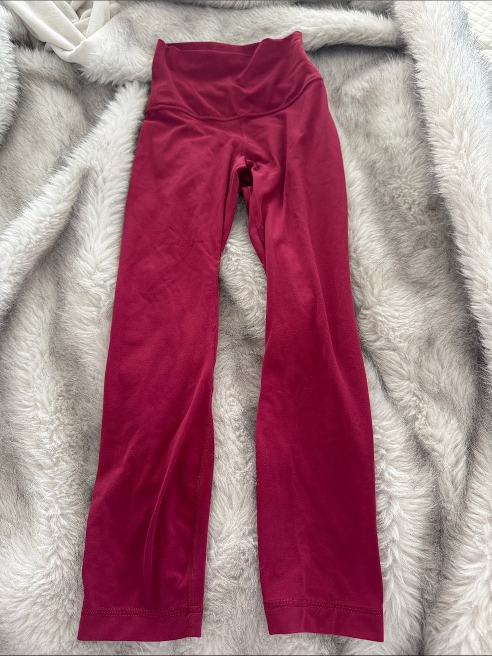 Lululemon align High-Waist crop Leggings, 23 inch length size 4. Magenta smoke
